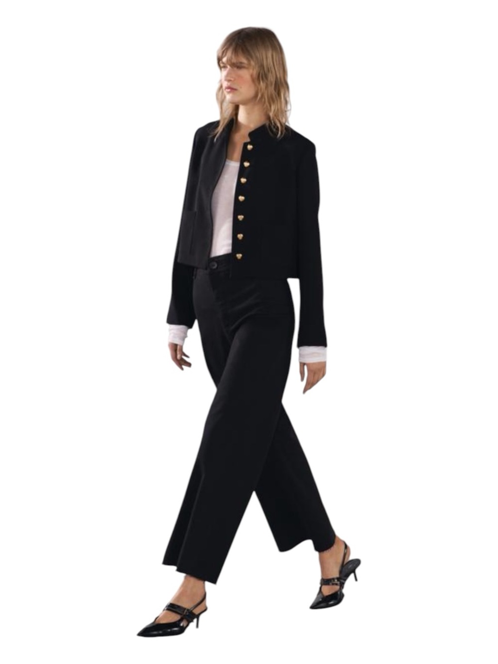 NWT Zara The Marine Straight Jeans in Pure Black Size 6